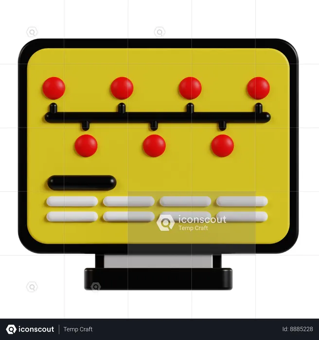 Train Direction Board  3D Icon
