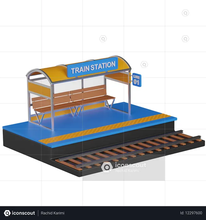 Train station  3D Icon