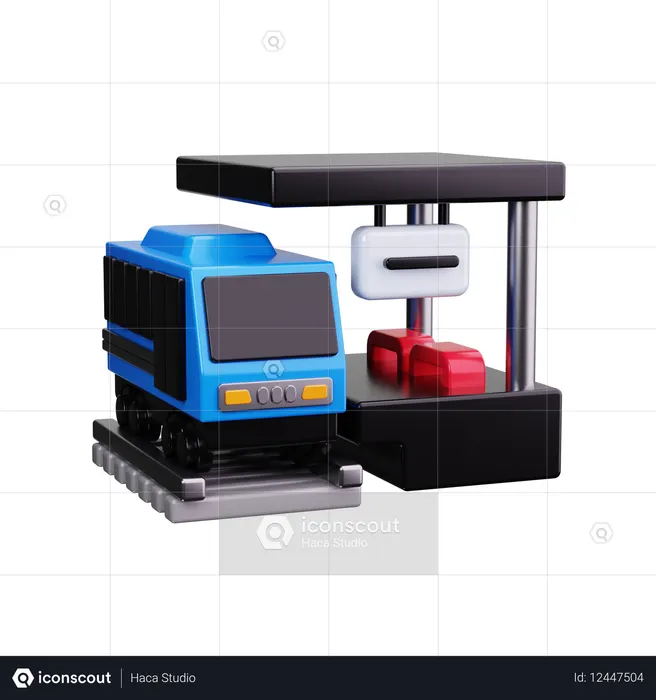 Train Station  3D Icon