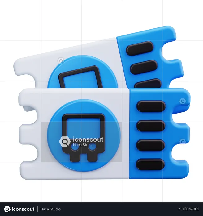 Train Ticket  3D Icon