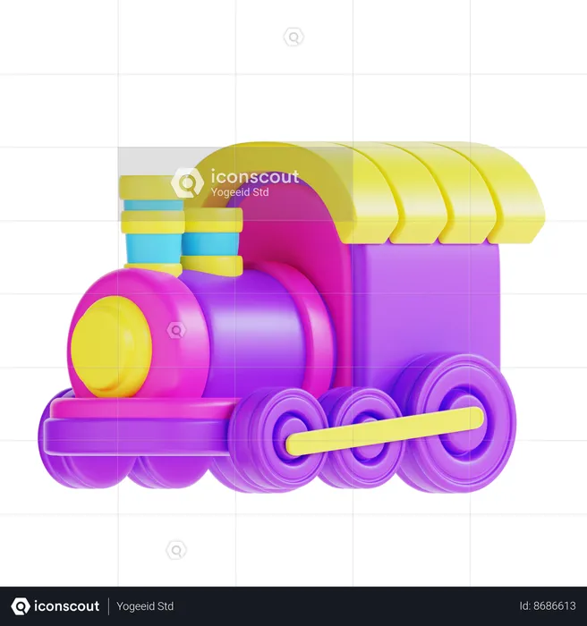 Train Toy  3D Icon