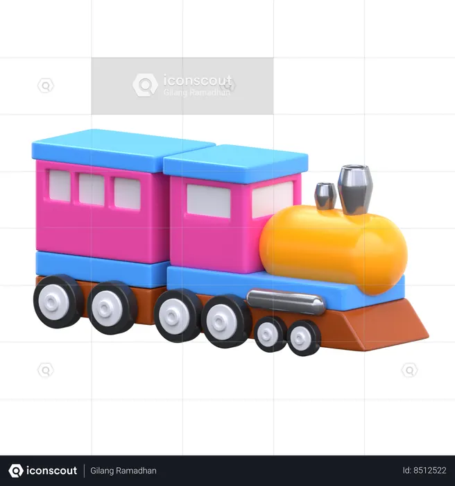 Train Toy  3D Icon