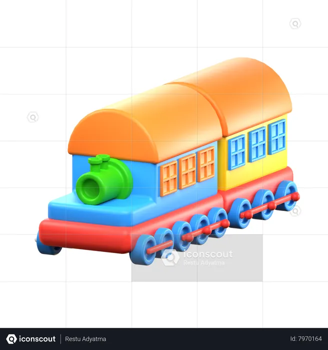 Train Toy  3D Icon