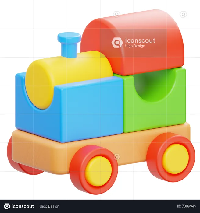 Train Toy  3D Icon