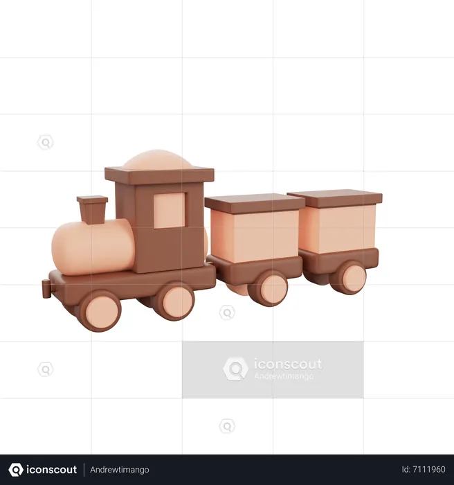 Train Toy  3D Icon