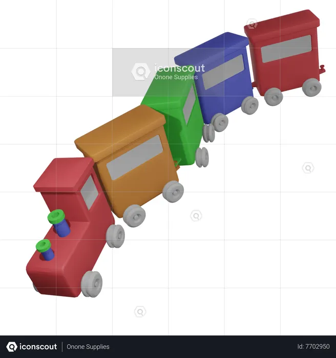 Train Toy  3D Icon