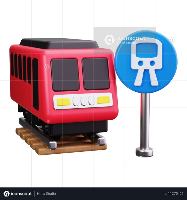 Train Track  3D Icon