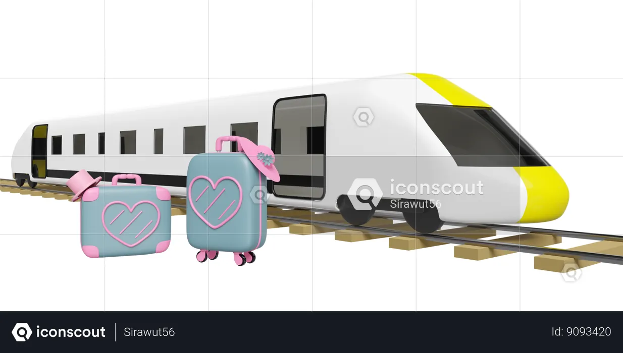 Train Travel  3D Icon