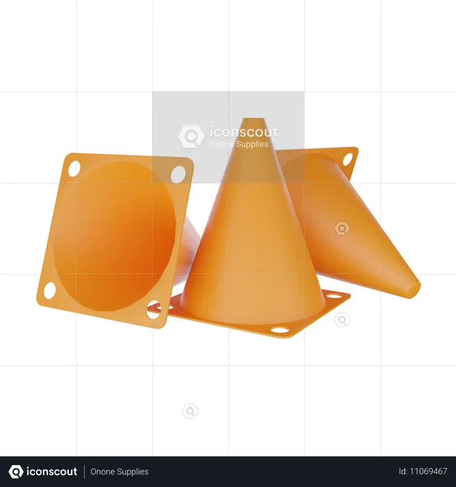 Training Cones  3D Icon