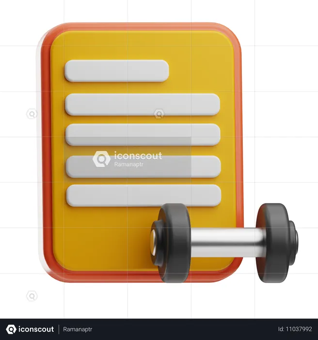 Training gym Membership  3D Icon