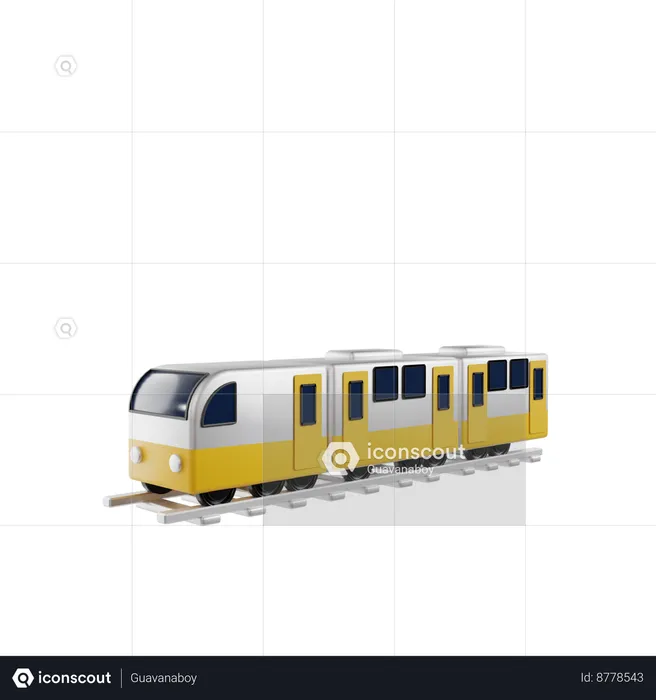 Tram  3D Icon