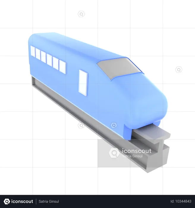 Tram  3D Icon