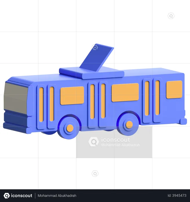 Tram  3D Illustration