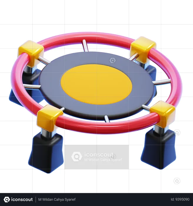 Trampolín  3D Icon