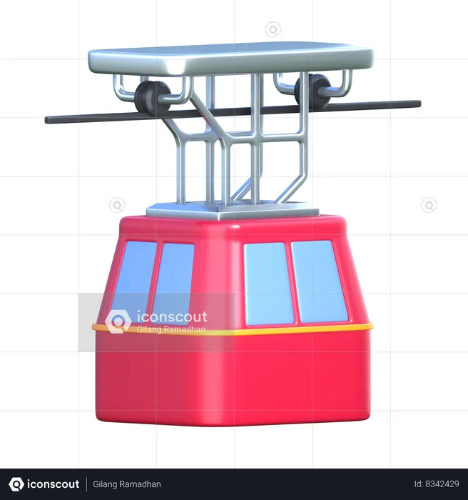 Tramway aérien  3D Icon