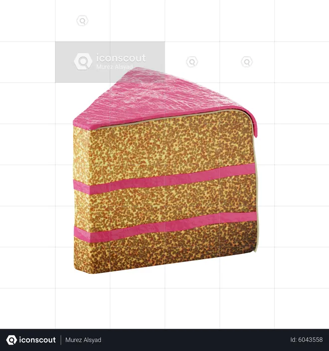 Tranche de gâteau  3D Icon