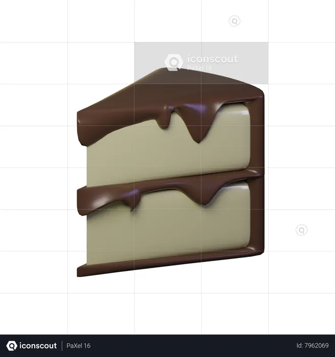 Tranche de gâteau  3D Icon