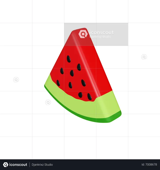 Tranche de pastèque  3D Icon