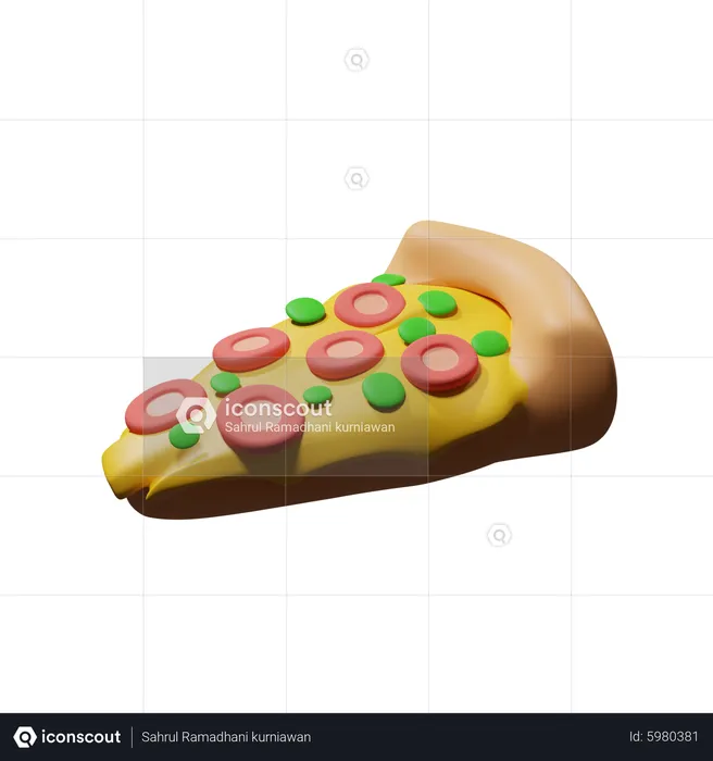 Tranche de pizza  3D Icon