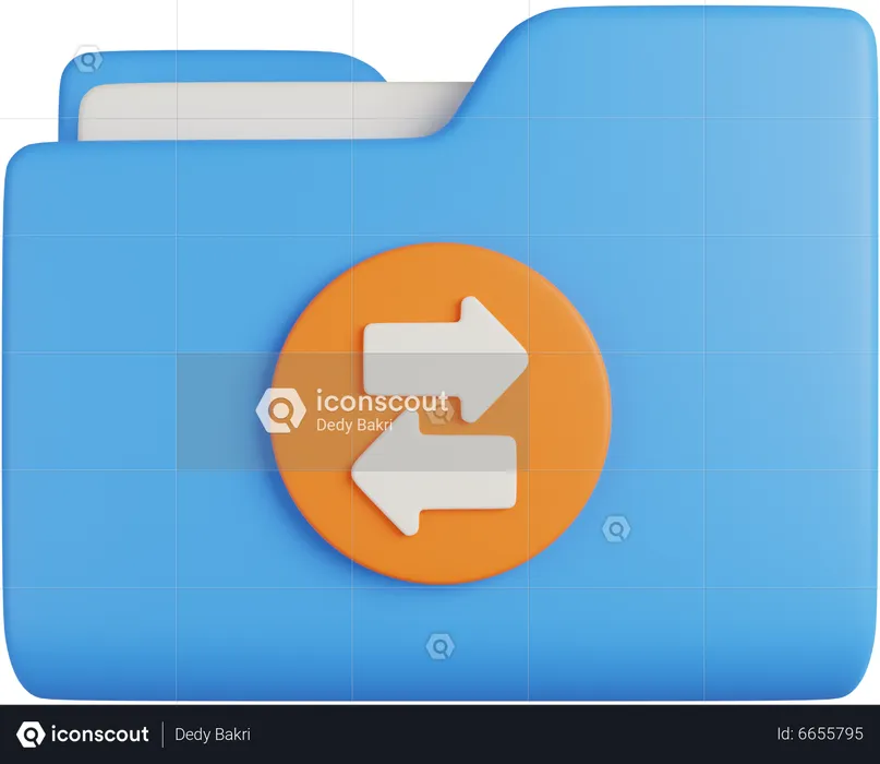 Tranfer Folder  3D Icon
