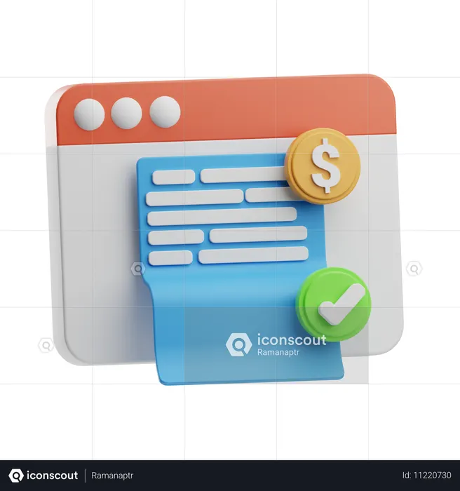Transacciones digitales  3D Icon