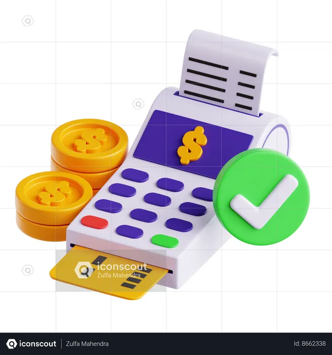 Transaction Approved  3D Icon