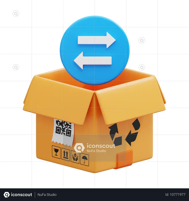 Transaction Box  3D Icon