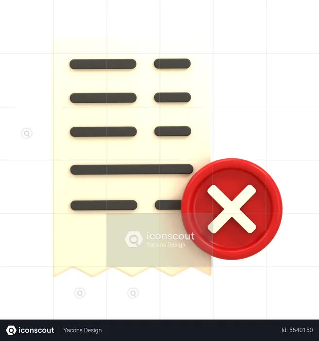 Transaction Cancelled  3D Icon