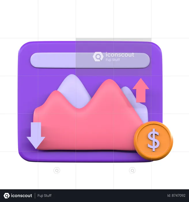 Transaction Chart  3D Icon