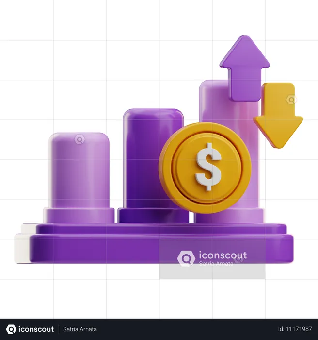 Transaction Chart  3D Icon