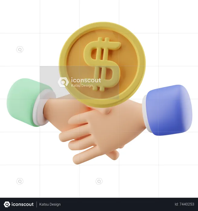 Transaction deal  3D Icon