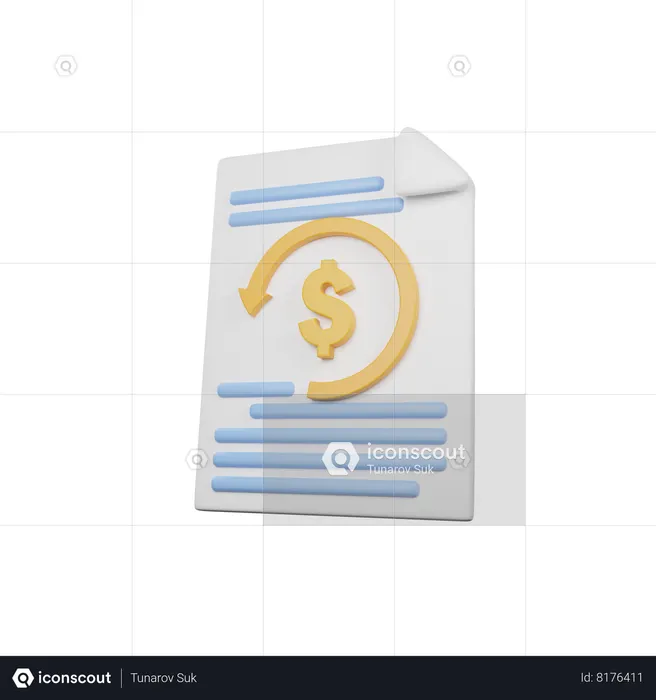Transaction History  3D Icon