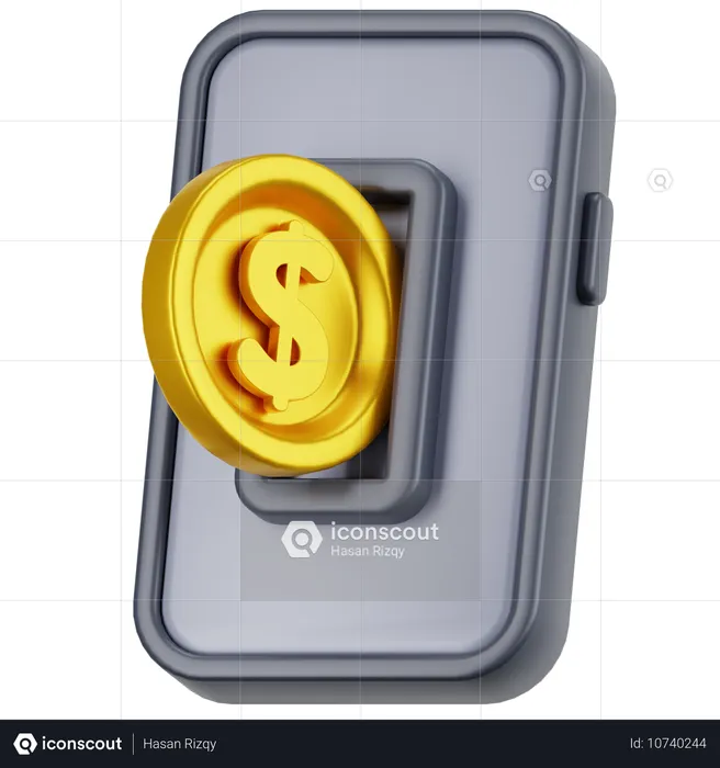 Transaction mobile  3D Icon