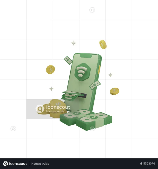 Transaction sans fil  3D Icon