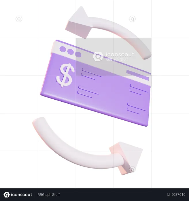 Transactions  3D Icon