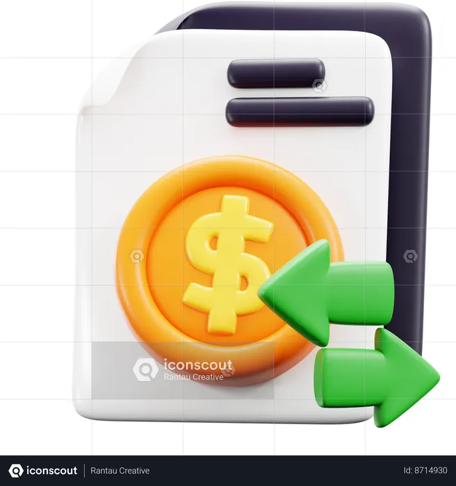 Transactions Ledger  3D Icon