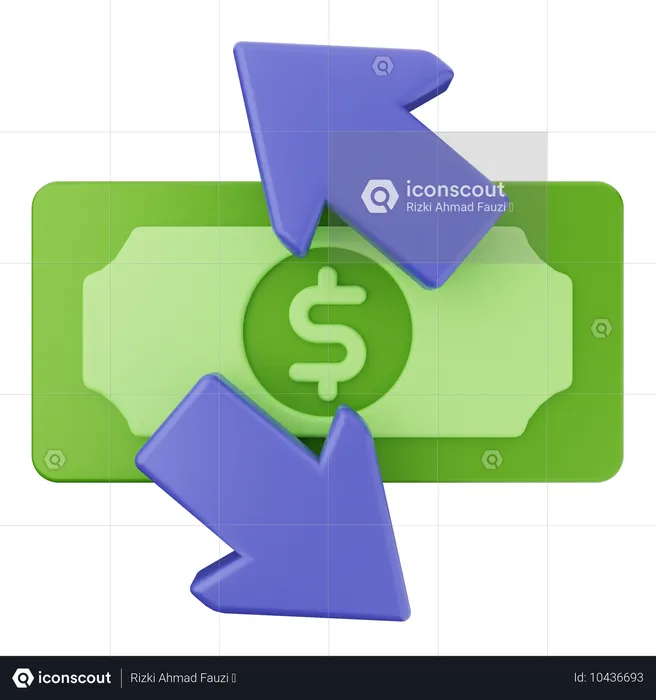 Transaktion Geld Dollar  3D Icon