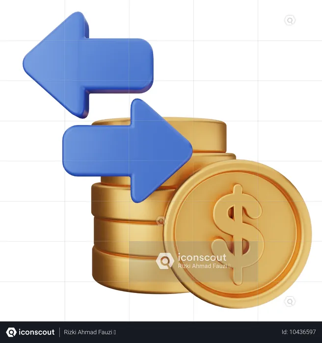 Transaktion münze geld  3D Icon