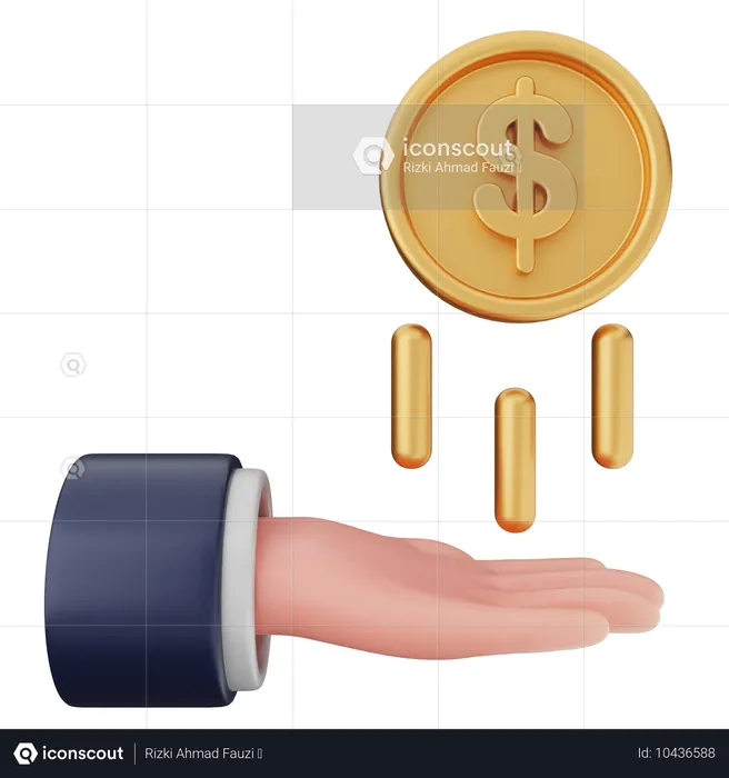 Transfer Coin Money  3D Icon