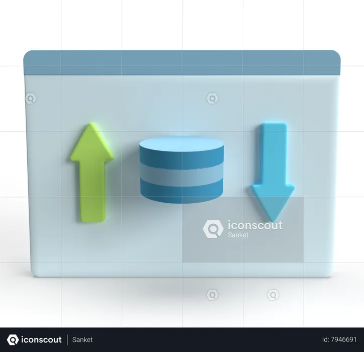 Transfer Data  3D Icon