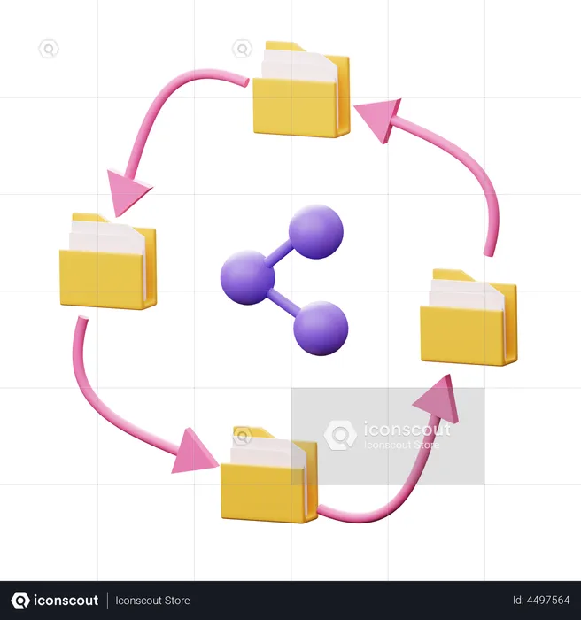 Transfer Data  3D Illustration