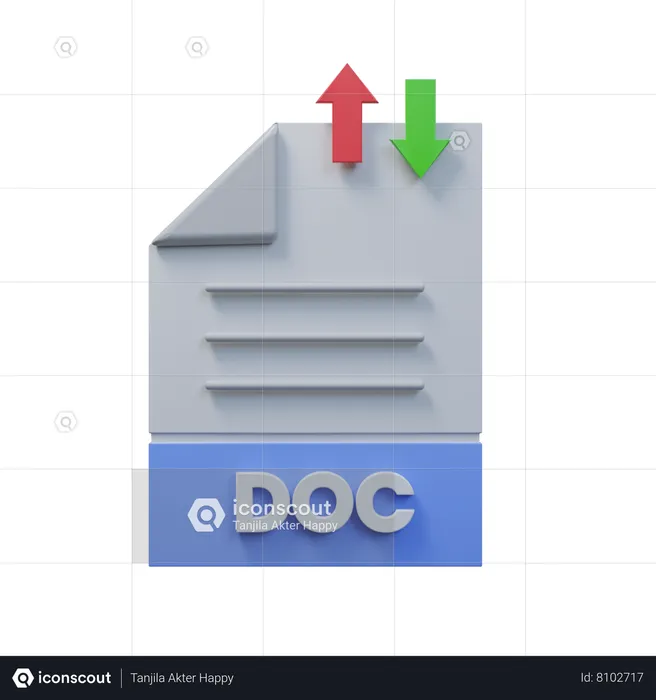 Transfer Doc File  3D Icon