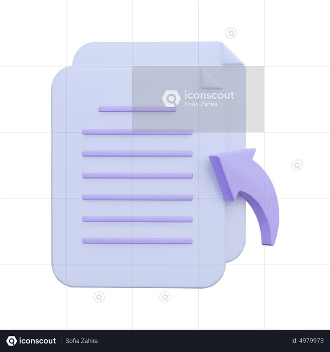 Transfer Document  3D Icon