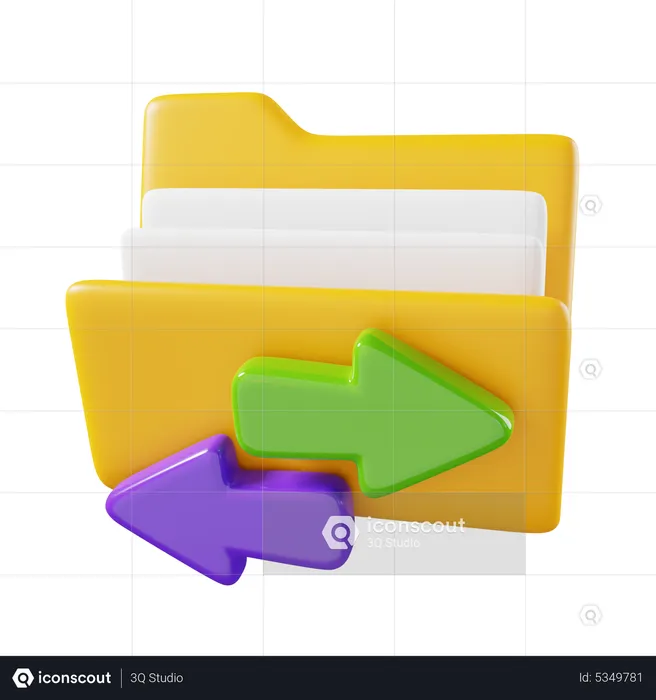 Transfer Folder  3D Icon
