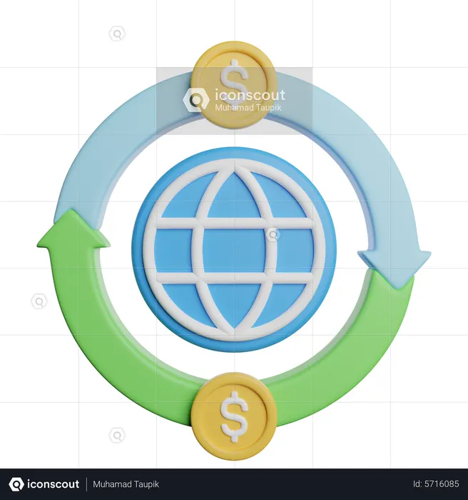 Transfer Money  3D Icon