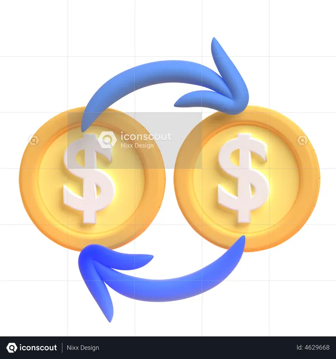 Transfer Money  3D Illustration