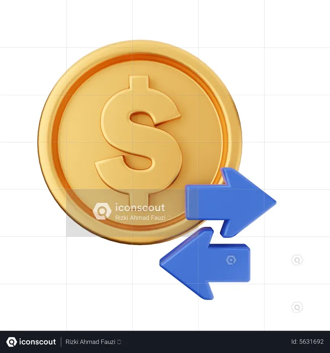 Transfer Money  3D Icon