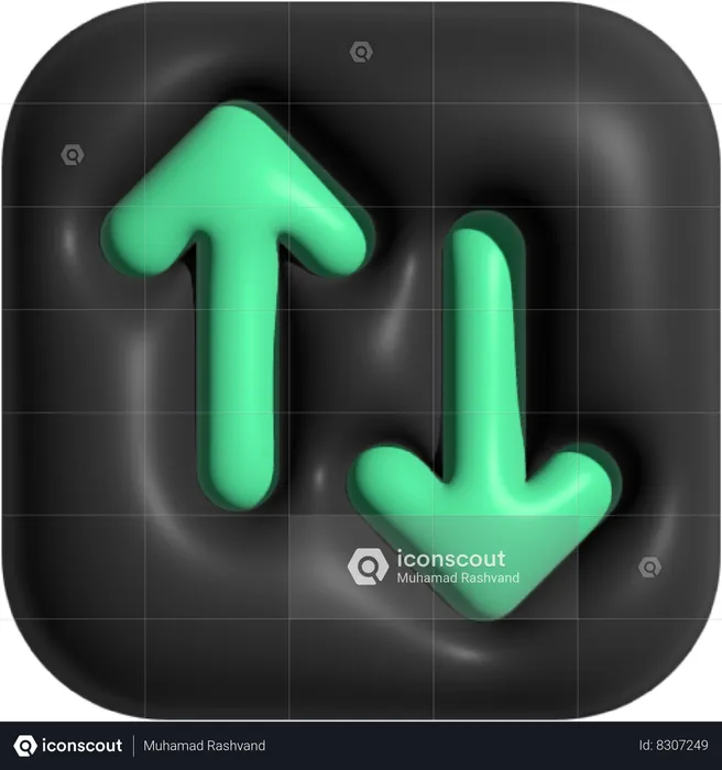 Transfer Vertical  3D Icon