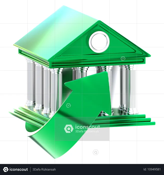 Transferência bancária  3D Icon