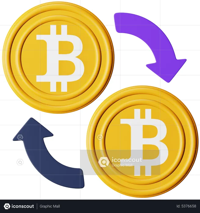 Transferencia de bitcoins  3D Icon